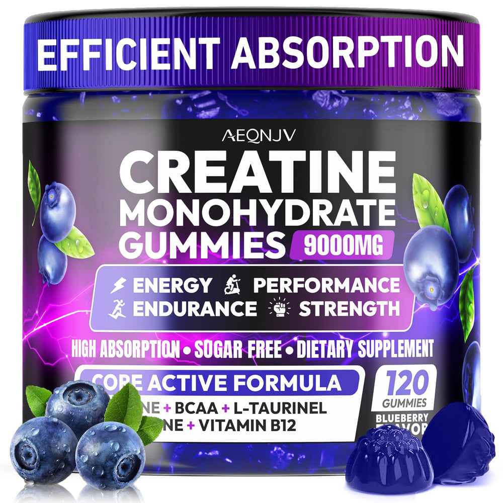 Cytona AEQNJV Creatine Gummies bottle view showing sugar-free vegan formula for workouts