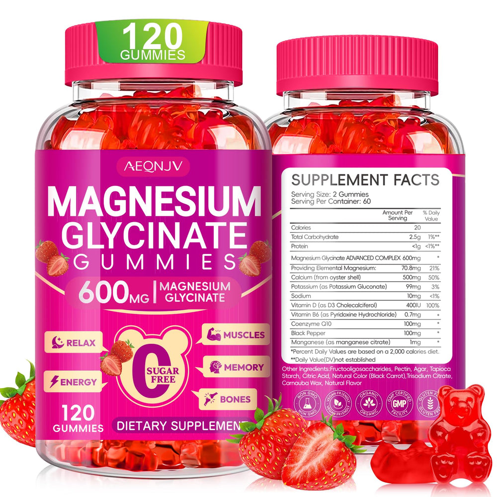 Cytona magnesium glycinate gummies 600mg bottle front, convenient daily rest support.