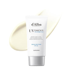 d'alba Piedmont Waterfull Essence Sunscreen bottle applying for a dewy glow and protection