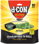 D-Con Corner Fit bait station exterior shows its compact, weather-resistant design for versatile placement.