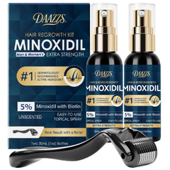 DAAZZS 5% Minoxidil kit for beard-application promoting fuller-looking patches.