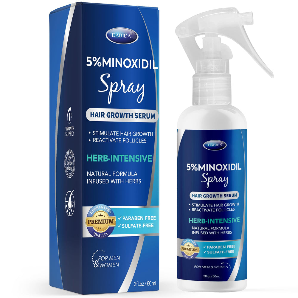 DABIDA minoxidil spray bottle ready for simple daily hair regrowth support.