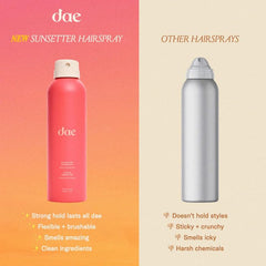 DAE Sunsetter bottle nozzle closeup shows a fine, brushable spray.