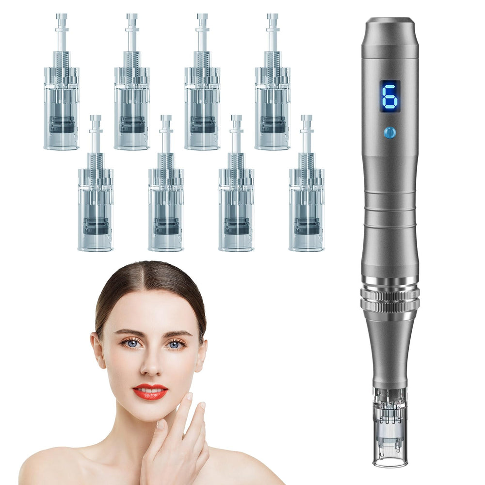 DAHOZE DermaStamp front view with 0.25mm needle tip for beginner use