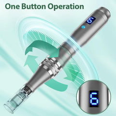 DAHOZE DermaStamp in use on the arm for gentle stimulation