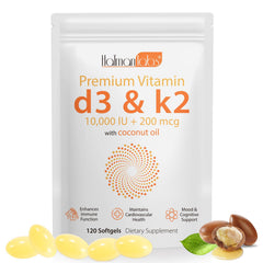 Daiasns Vitamin D3 K2 bottle close-up highlighting immune support