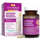 Daily Nouri Hormone Balance Probiotics bottle front for daily wellness support.
