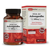 DailyNutra KSM-66 Ashwagandha bottle front view with potent extract for daily calm