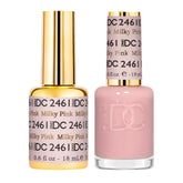 DAISY DND DC milky pink gel polish bottle close-up showing sheer coverage