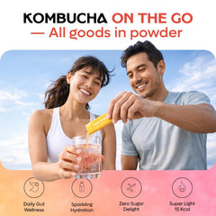 DALAMHARI Kombucha Powder Bubbly Fizz captures authentic fermentation in seconds.