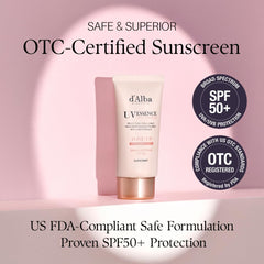 d'alba Piedmont Waterfull Sunscreen Serum texture swirl showing dewy finish