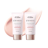 d'alba Piedmont Waterfull Tone-Up Sunscreen Serum bottle closeup showing dewy protection