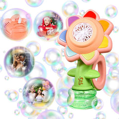 Dali Energy Cat Sunflower Bubble Machine front view sparkling bubbles outdoors for fun