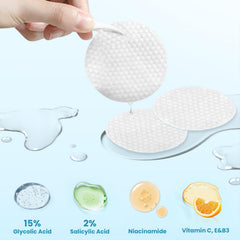 Dalin Glycolic Pad closeup textured surface ready for exfoliation benefits.