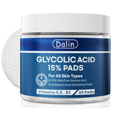 Dalin Glycolic Pad front view showing exfoliating action for smoother skin.
