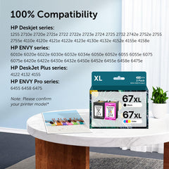 DAM Aila 67XL tri-color cartridge side view showing color pack
