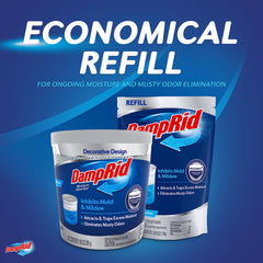 DampRid fragrance-free 4-pack provides long-lasting humidity control across rooms.