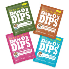 Dan-O's Dips ranch packet front view for quick flavor boost with chips