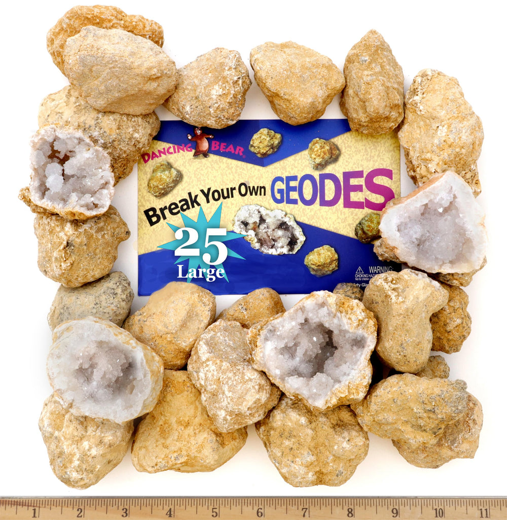 DANCING BEAR break-your-own geodes pack offers hands-on science discovery.
