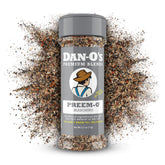 Dan-O's Preem-O seasoning bottle ready for steak and BBQ flavor