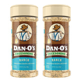 Dan-O's Ranch Cheesoning bottle pour highlighting creamy ranch and parmesan blend for versatile flavor