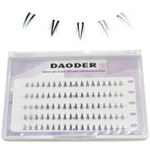 DAODER bottom lash clusters on the tray ready for easy at-home application