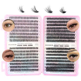 DAODER cluster lashes 640pcs mixed d-curl 30D-40D-50D-60D for customizable natural looks.