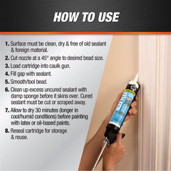 DAP Alex Flex crown molding seam with smooth, durable seal