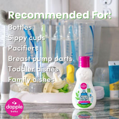 Dapple Baby Bottle Soap fragrance-free formula gentle on baby bottles and cups
