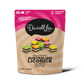 Darrell Lea Soft Australian Licorice Allsorts packaging close-up for sharing