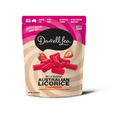 Darrell Lea soft Australian licorice strawberry pack with a smooth bite and bright berry flavor.