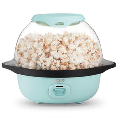 Dash SmartStore stirring popcorn maker with butter tray for melted butter and flavor