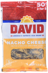 David Nacho Cheese sunflower seeds bag front, a convenient savory snack.