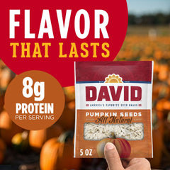David All Natural pumpkin seeds, gluten-free and protein-rich