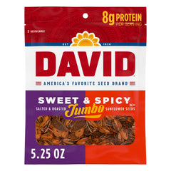 David jumbo seeds in packaging, a convenient twelve-pack snack.