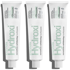 Davids Hydroxi bottle pour showcases the fluoride-free formula for daily remineralization.