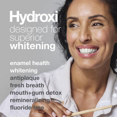 Davids Hydroxi fluoride-free badge emphasizes safe, plant-based formula