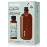 Davids Hydroxi Fresh Breath bottle pour for a quick rinse after meals