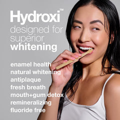 Davids Hydroxi vegan natural ingredients badge emphasizing plant-based care