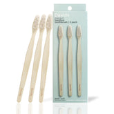 Davids premium bamboo toothbrush with a soft bristle 3-pack for sustainable daily brushing.