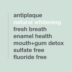 Davids plant-based, vegan toothpaste ingredients highlighted.
