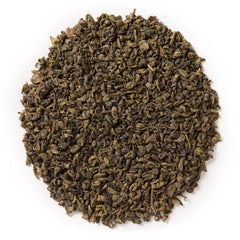 Davidson's Gunpowder Green rolled tea leaves ready for aromatic brew