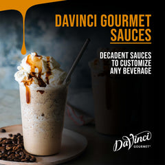 DaVinci Gourmet Classic Caramel Sauce drizzled over whipped cream for a luxurious finish.