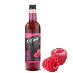 DaVinci Gourmet Classic Raspberry Syrup bottle highlighting bold berry flavor for coffees and cocktails.