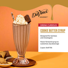 DaVinci Gourmet Cookie Butter Syrup dessert drink with caramel notes and rich texture