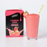 DaVinci Gourmet smoothie mix bottle on shelf showing real fruit flavor