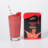 DaVinci Gourmet Strawberry Bomb Smoothie bottle pour highlights real fruit flavor.