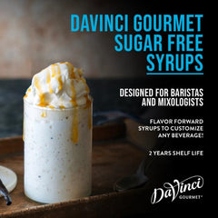 DaVinci Gourmet Sugar-Free Caramel Syrup 4-pack packaging highlights value for home baristas