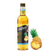 DaVinci Gourmet Sugar-Free Pineapple Syrup bottle showing calories-free tropical flavor for spirits and beverages