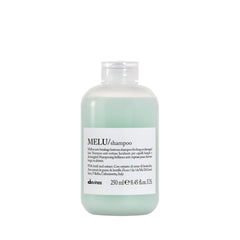 Davines MELU shampoo bottle view showing premium cleansing and packaging appeal